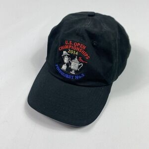 US‎ Open Championships 2014 Hat Cap Strap Back Mens Black USGA Golf Pinehurst